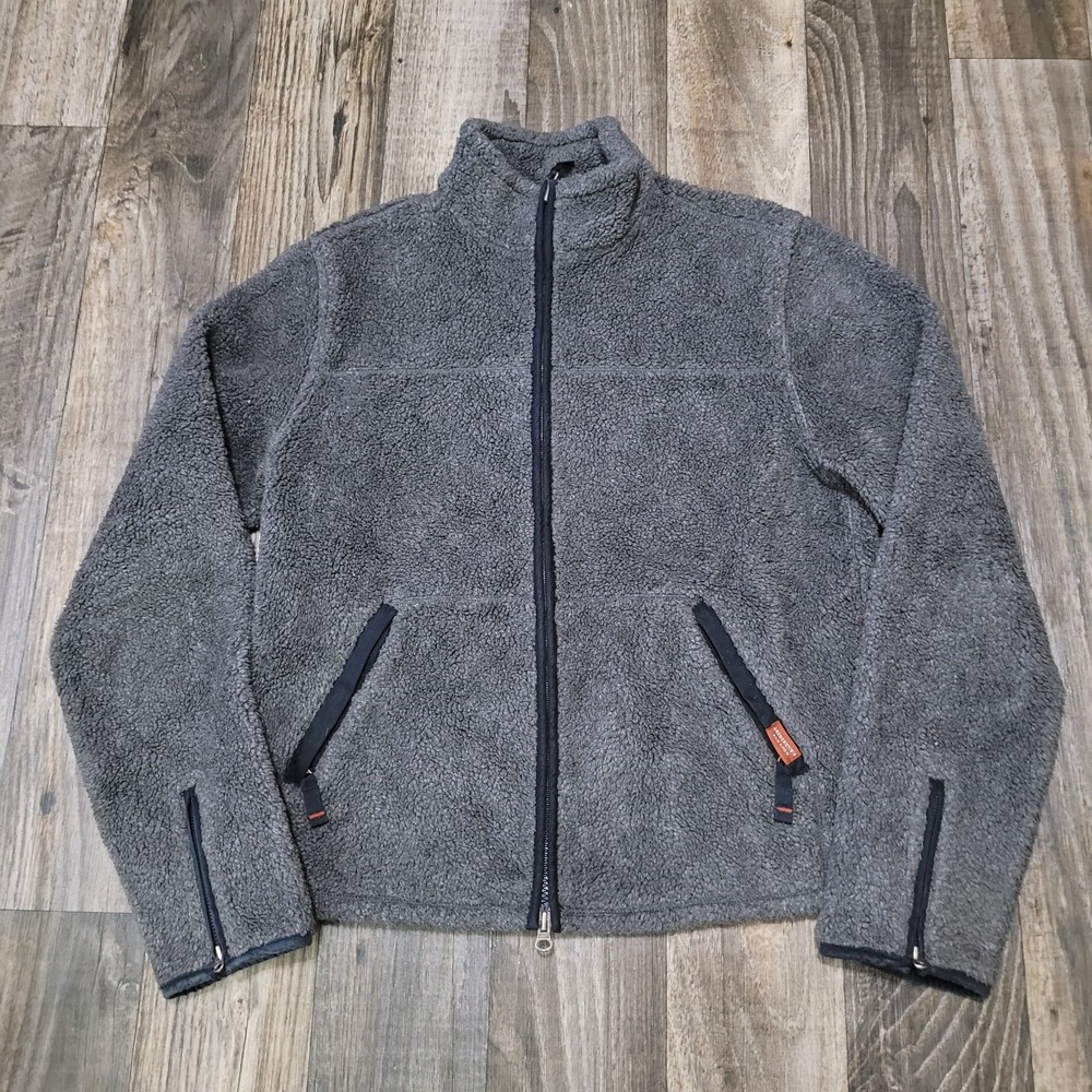 Abercrombie & Fitch Jacket Mens Medium Deep Piles Sherpa Fleece Full Zip Y2K VGT